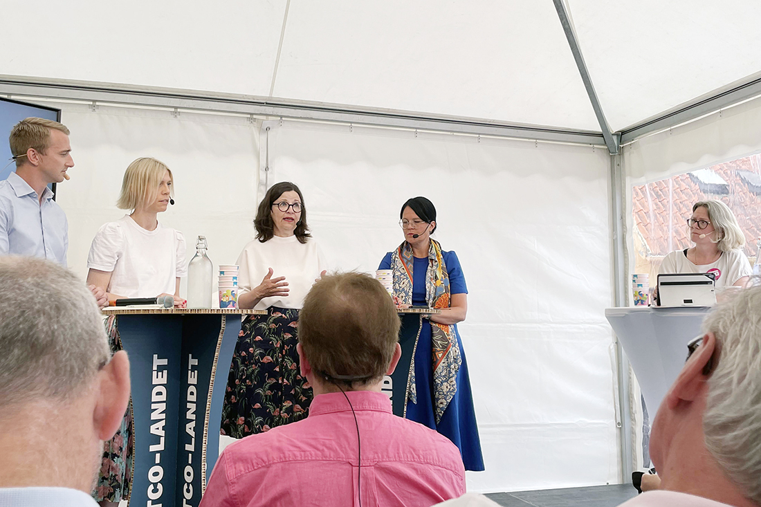 Forskningsminister Anna Ekström i Almedalen. Foto: SUA