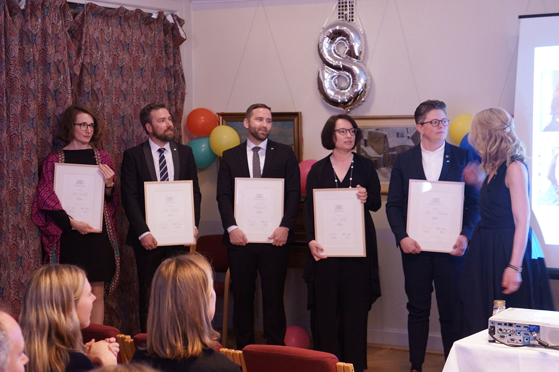 Nya ledamöter på årsdagen Foto: Sveriges unga akademi