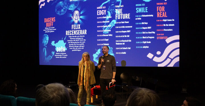 Aase Högfeldt och Robert Lagerström på BUFF i Malmö Foto: Sveriges unga akademi