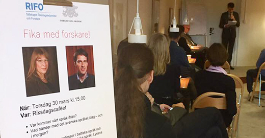 Fika med forskare i riksdagen