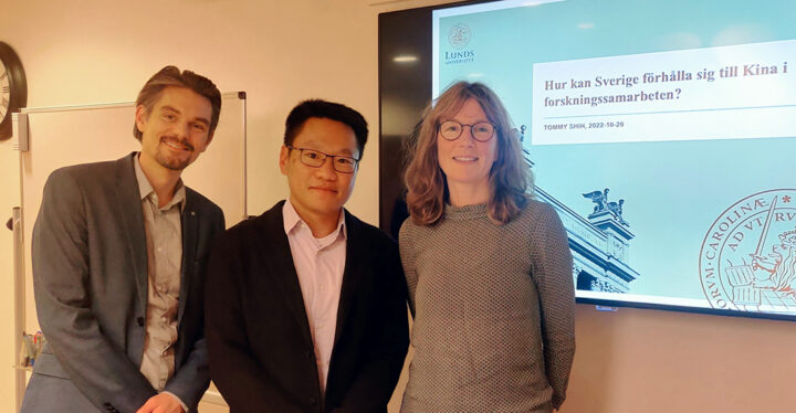 Sverker Lundin, Tommy Shih och Karin Åmossa. Foto: SUA