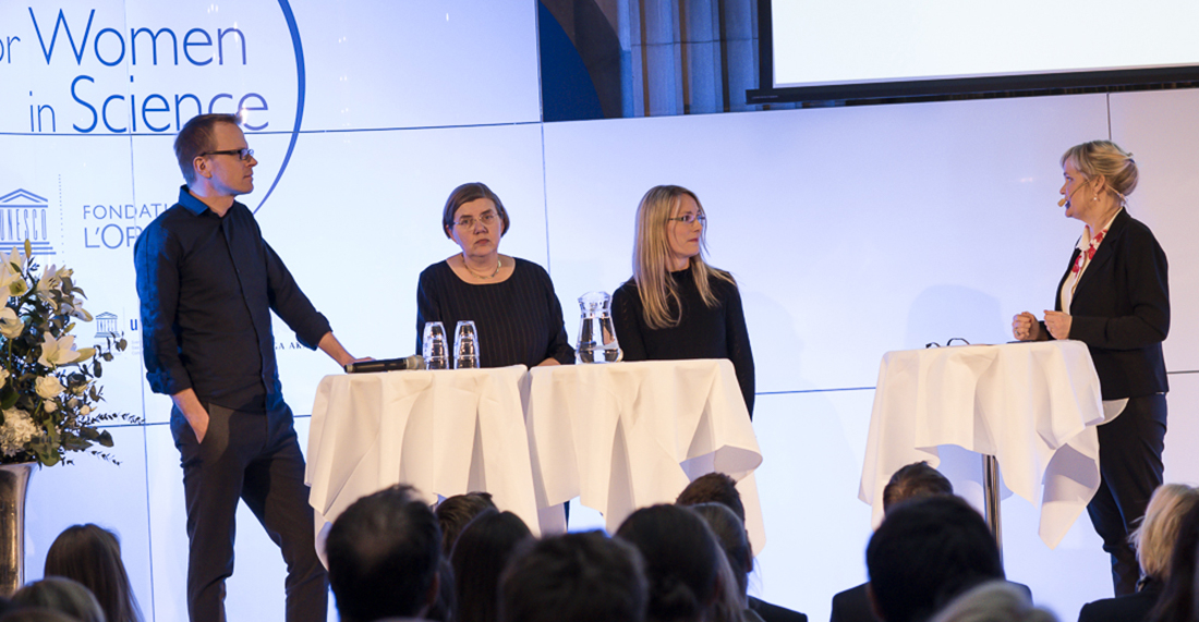 Fredrik Bondestam, Astrid Söderbergh Widding, Maria Tenje och Gabriella Ahlström Foto: Emma Burendahl