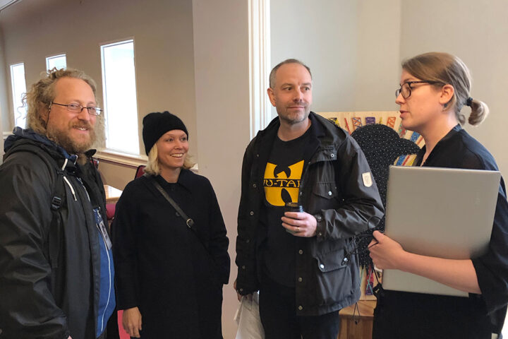 Palle Dahlstedt, Hanne Fjelde, Robert Lagerström och Sigrid Hadenius. Foto: Sveriges unga akademi