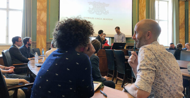 I förgrunden: Lisa Hellman och Johan Larsbrink. Foto: SUA