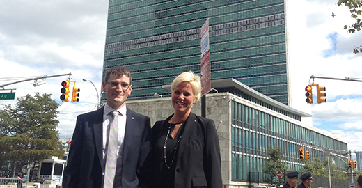 Martin Högbom and Anna Sjöström Douagi at UN, New York