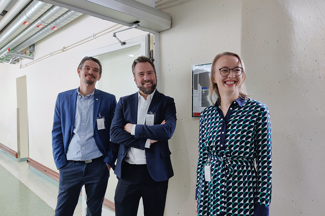 Sverker Lundin (vd), Johan Rockberg och Sofia Lodén. Foto: SUA