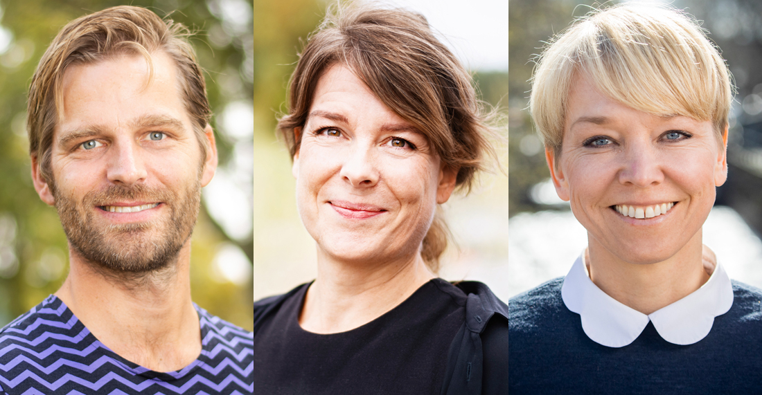 Sebastian Westenhoff, Mia Liinason och Hanne Fjelde. Foto: Erik Thor/SUA, Mikael Wallerstedt