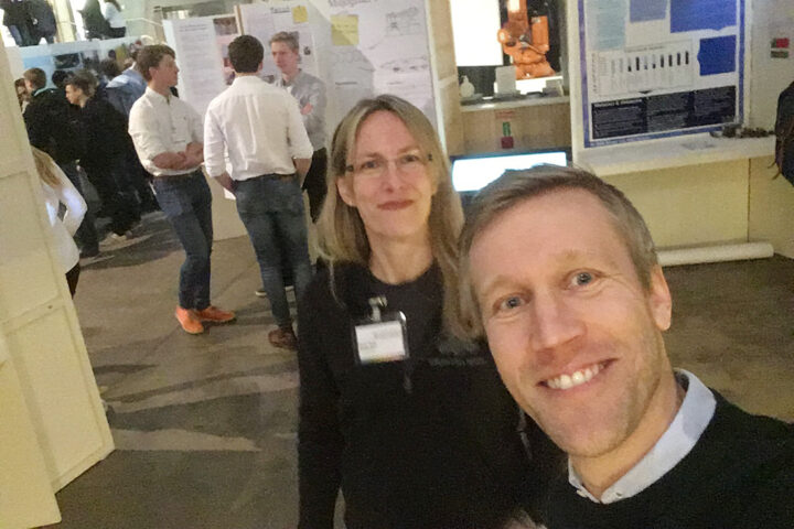 Maria Tenje och Magnus Jonsson i juryn Utställningen unga forskare