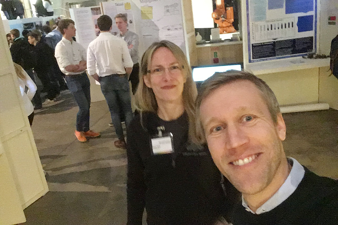 Maria Tenje och Magnus Jonsson i juryn Utställningen unga forskare