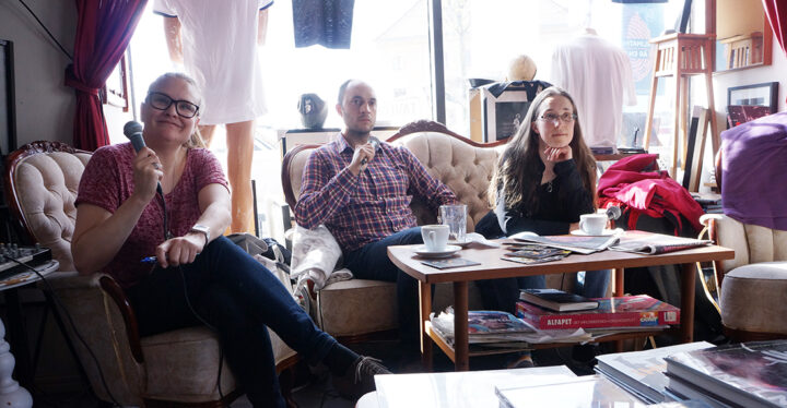 Lotta Tomasson, Alexandre Antonelli och Kirsten Kraiberg Knudsen