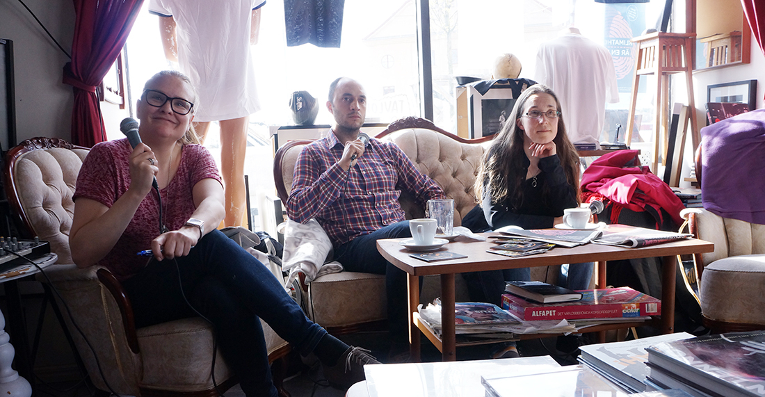 Lotta Tomasson, Alexandre Antonelli och Kirsten Kraiberg Knudsen