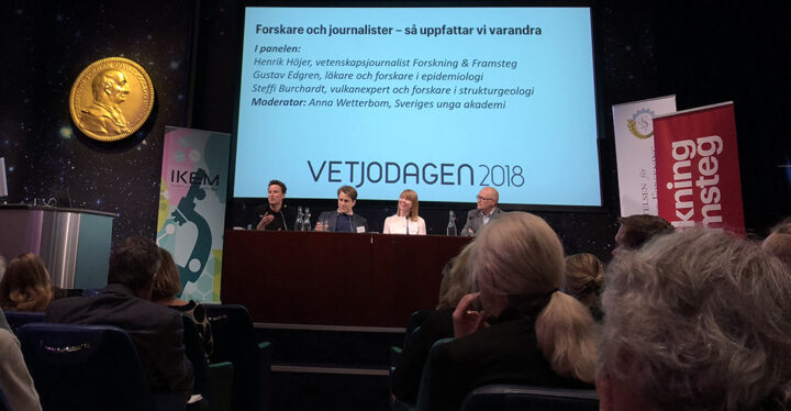 SUA-panel Vetjodagen 2018 Foto: Sveriges unga akademi