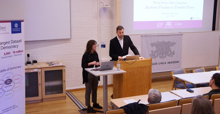 Mia Liinason och Jonas Olofsson. Photo: Young Academy of Sweden