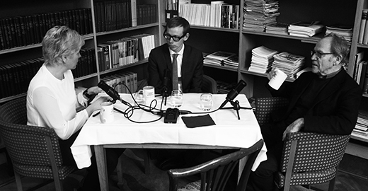 Anna Sjöström Douagi, Tobias Degsell och Torsten Wiesel Foto: Annika Moberg/Sveriges unga akademi