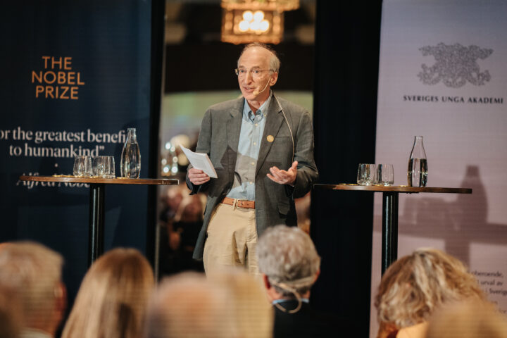 Bild: talare nobelpristagare Saul Perlmutter