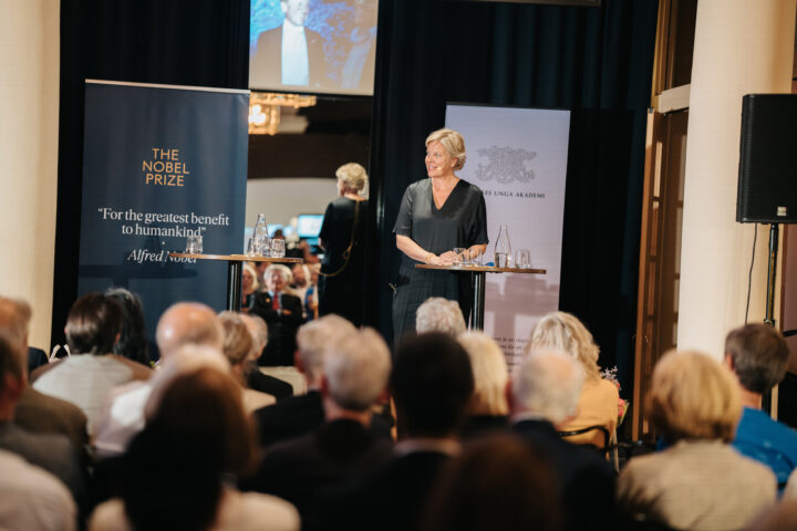 Bild: Anna talar på scen